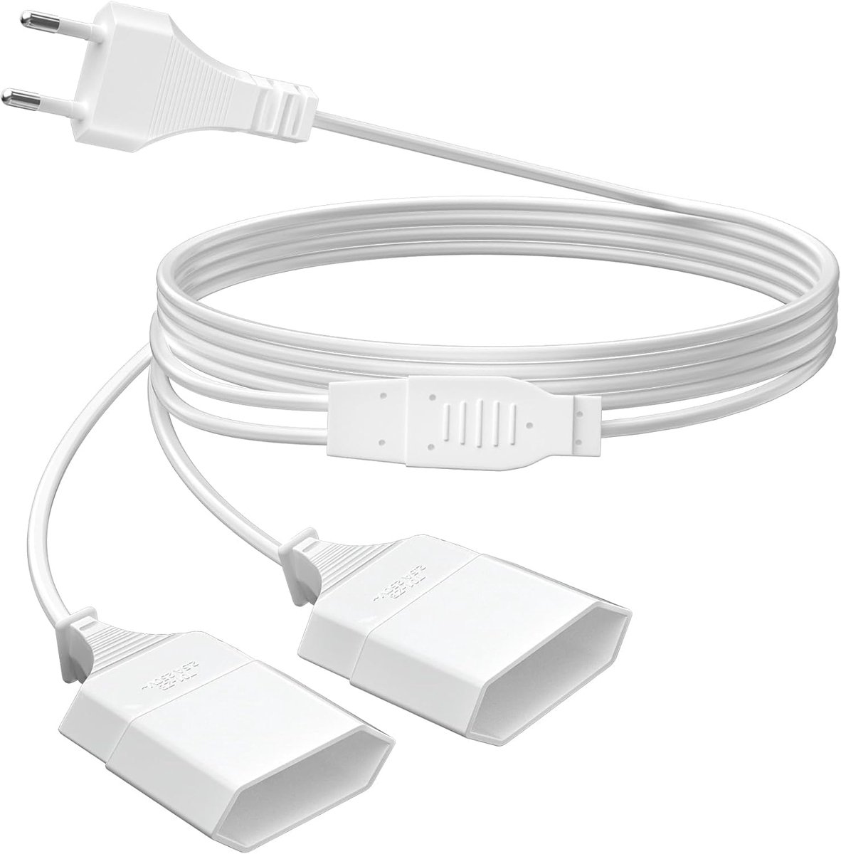 Verlengsnoer 10 m - 2-in-1 type C en Euro plug - 0.75 mm² - ideaal voor apparaten - ShopVlot