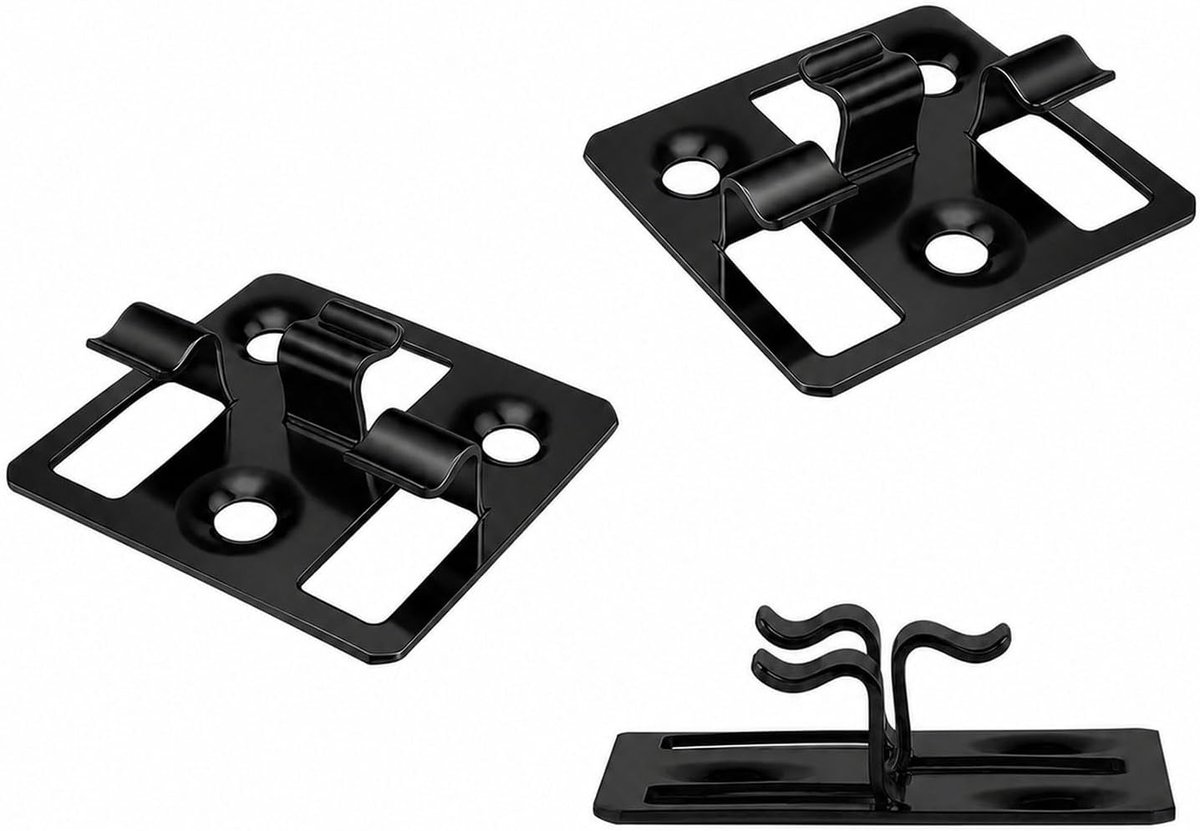 WPC clips 100 stuks - roestvrij staal - zwarte bevestigingsclips - veilige bevestiging van terrasplanken - ShopVlot