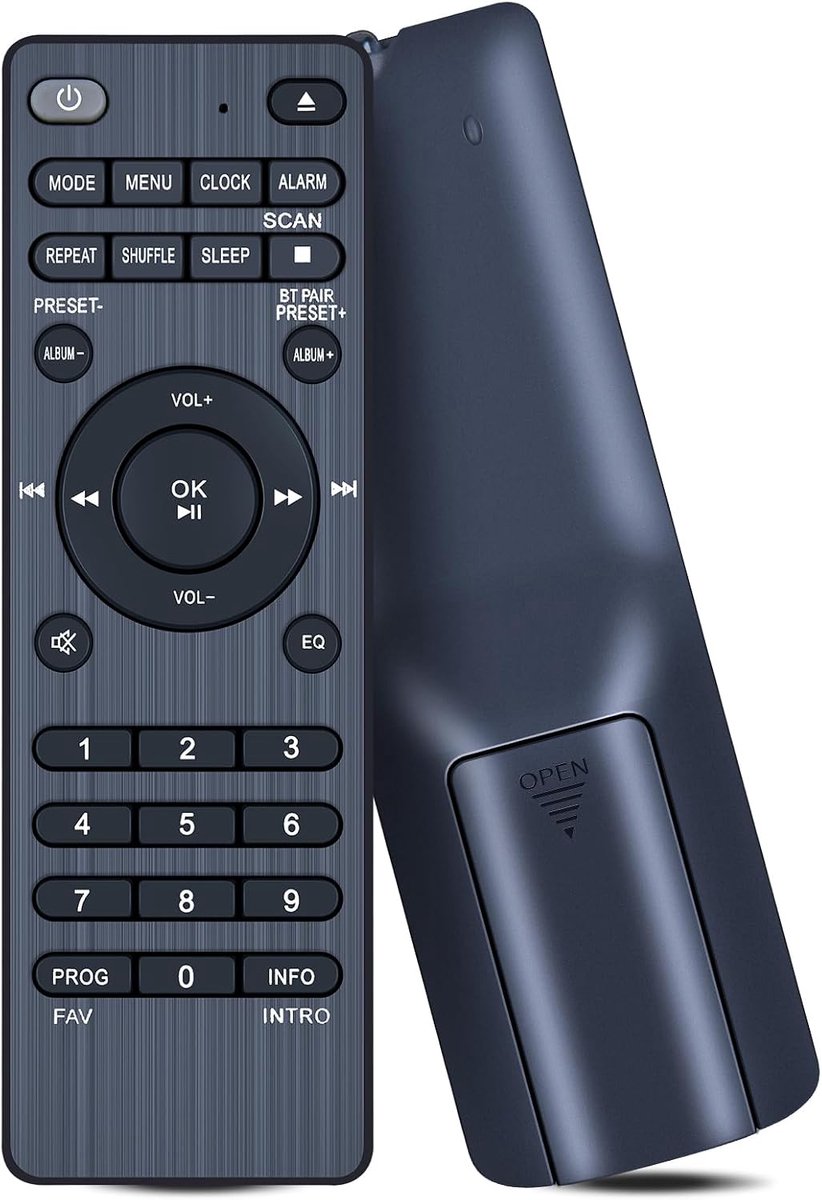 Vervangende afstandsbediening - geschikt voor Kenwood M-925DAB - infrarood zonder scrollwiel - ShopVlot