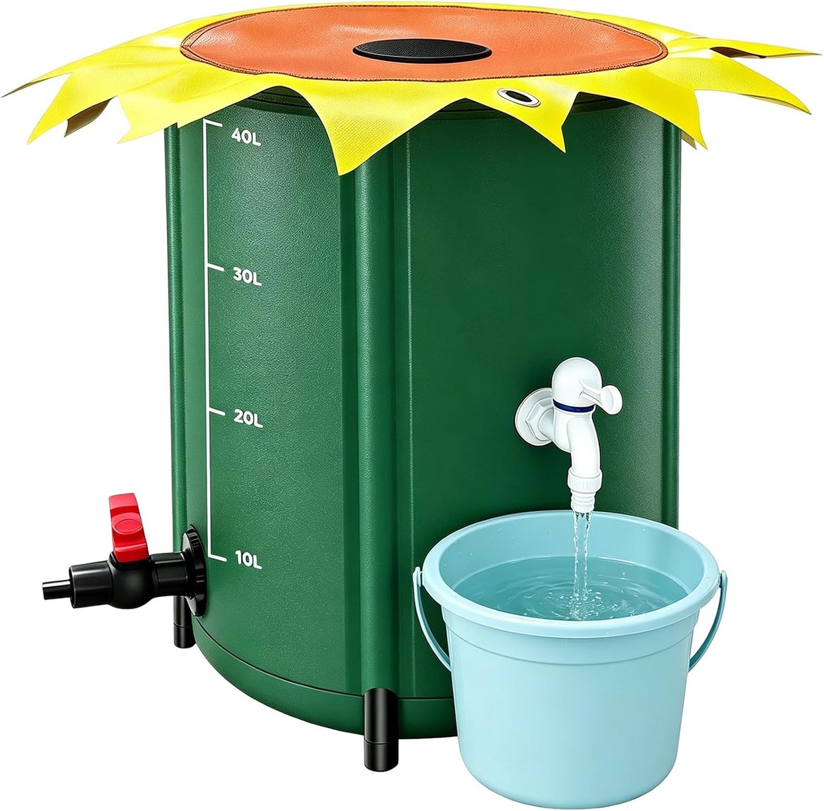 Regenton 200L - opvouwbaar - 500D PVC - ideaal voor tuinirrigatie - ShopVlot