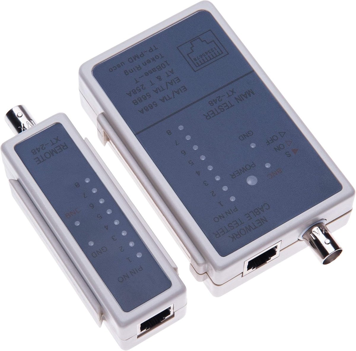 Netwerktester RJ45 BNC Coaxiaal - Multimodulaire kabeltester - Voor Ethernet en coaxkabels - ShopVlot