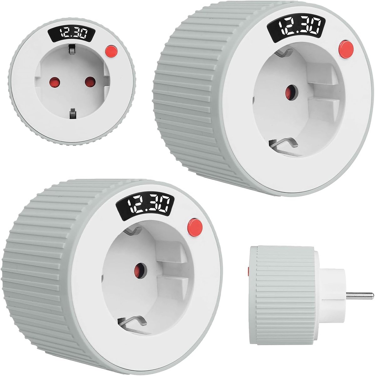 Timer socket pack van 2 - digitaal mechanisch - 24 uur countdown - ideaal voor huishoudelijke apparaten - ShopVlot
