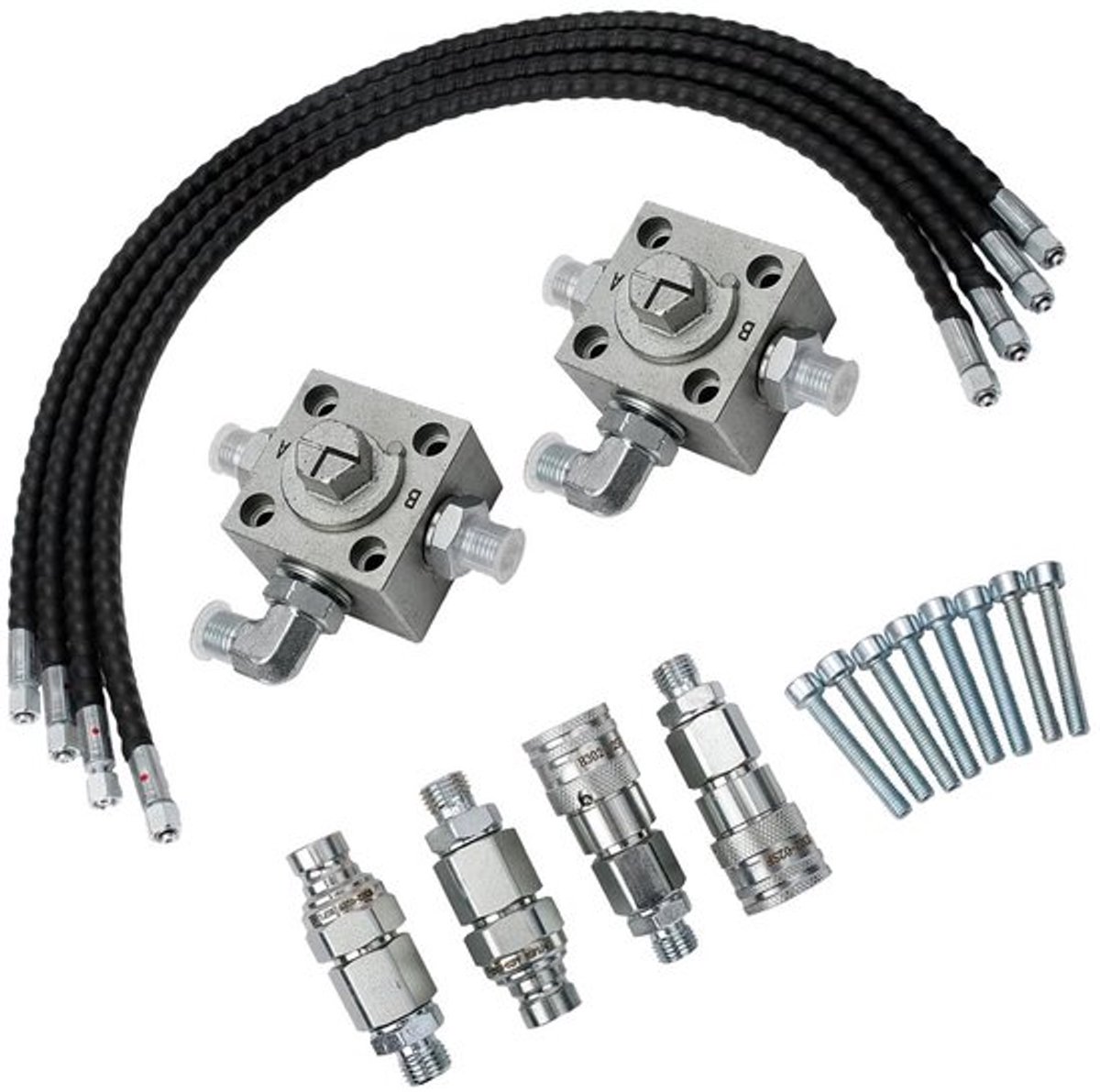 Afleiderklep 3-Weg Kit - Gelegeerd Staal - Duurzaam - Hydraulische Connectoren - Eenvoudige Installatie - Verhoogt Efficiëntie - Diverter Valve