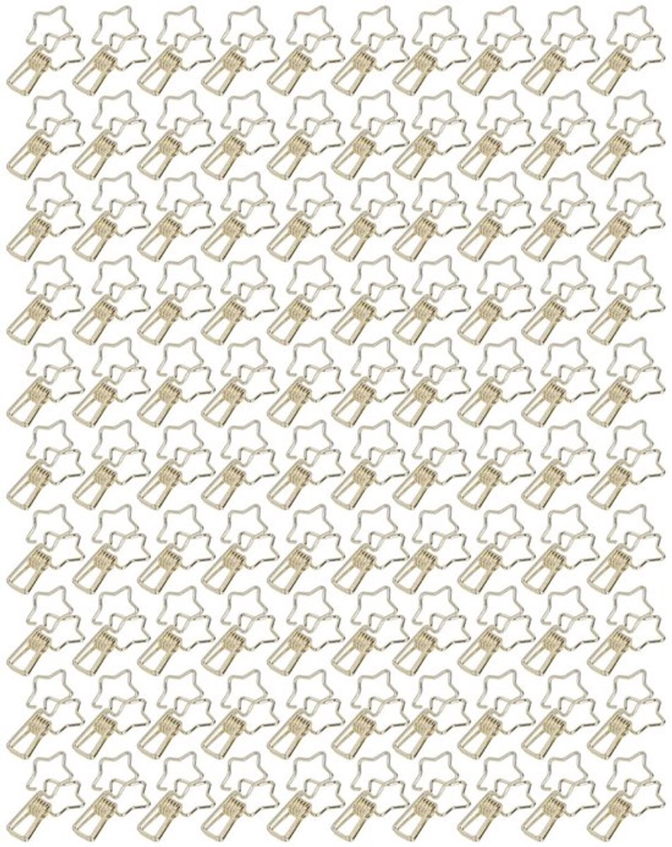 Binderclips Stevig - Sterbinderclips - 100 Stuks - Hoogwaardig Metaal - Uitgehold Ontwerp - Efficiënte Organisatie - Papierclips