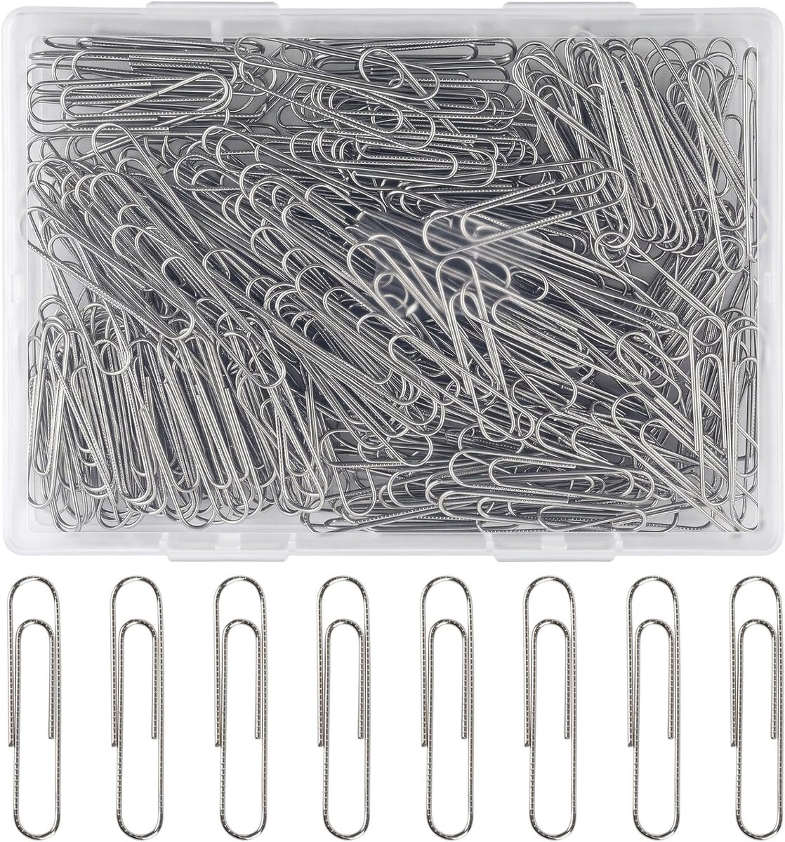 Paperclips 50 mm - Metalen klemmen - Antislip reliëf - Houdt dikke stapels veilig vast - ShopVlot