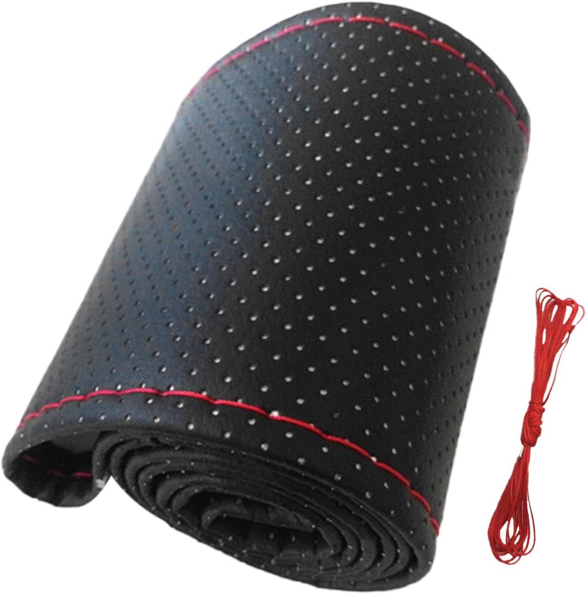 Stuurwielcover 38 cm - microvezel leer - ademend en slijtvast - perfecte grip - ShopVlot
