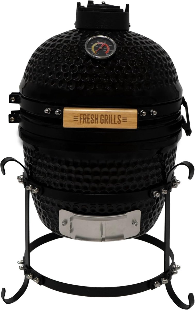 Kamado BBQ 13 Inch - Zwart Keramisch - Mini Oven Grill - Perfect voor buiten koken - ShopVlot
