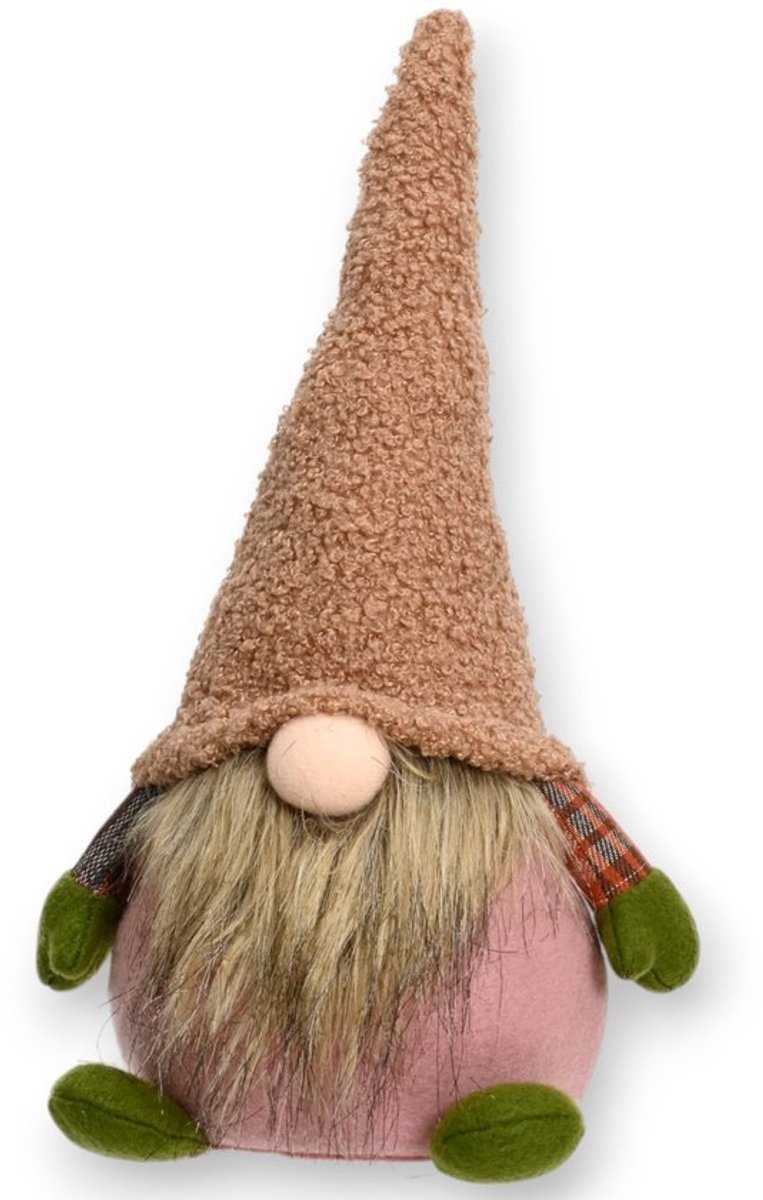 Kerstkabouter 30 cm hoog - Decoratieve Figuur - Scandinavische Kerstdecoratie - Polyester - Knuffelige Decoratie - Winterse Charme - Kerstfiguur