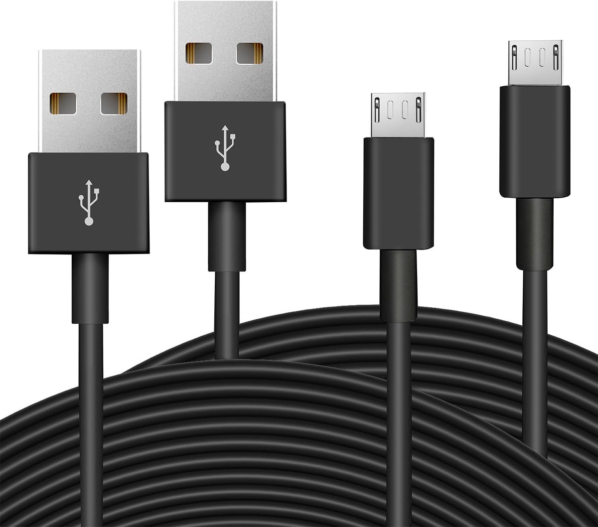 Pack of 2 5m Power Extension Cable for Wyze Cam, Nest Cam, Blink, Netvue, USB to Micro USB Extension Cable, Charging - ShopVlot
