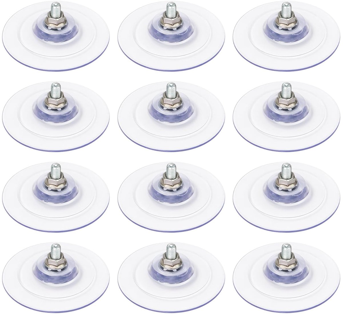 Suction Cups 85 mm - Transparant PVC - Inclusief 12 M8 Schroeven - Ideaal voor bevestigen - ShopVlot