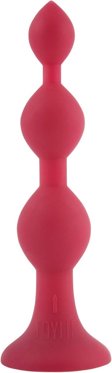 Siliconen dildo 19,5 cm - zwart-paars-bordeaux - flexibele anale dildo met zuignap - ideaal voor liefdesspel - ShopVlot