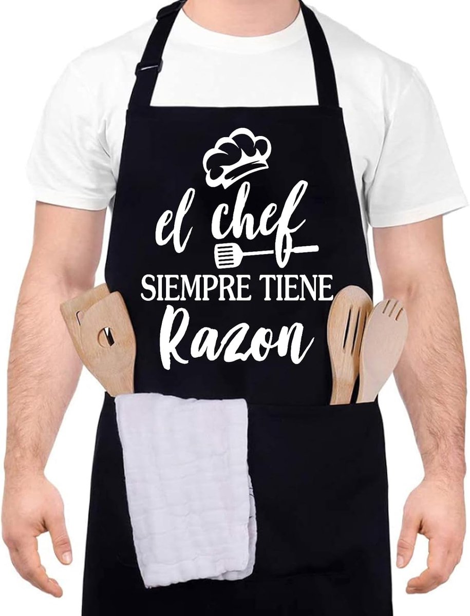 Kookschort voor Mannen - Verstelbaar en Waterdicht - Met 2 Zakken - Ideaal voor de Keuken - ShopVlot