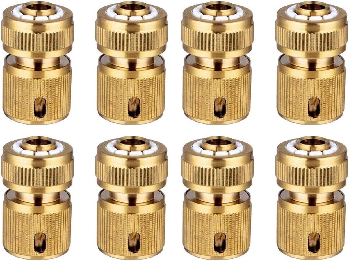 Messing Snelkoppeling - Small - 1/2 inch - Robuuste Slangkoppeling - Voor Tuingereedschap