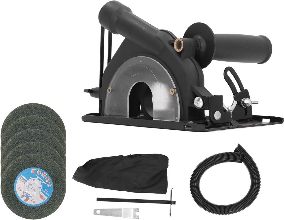 Hoekslijper beschermkap 100-125mm - verstelbaar - ijzer en ABS - eenvoudig te installeren - ShopVlot