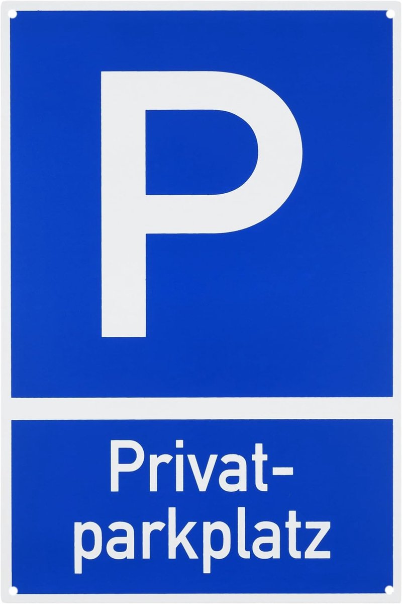 Parkeerverbod bord 30 x 20 cm - PVC signaal - weerbestendig - markering privé parkeerplaats - ShopVlot