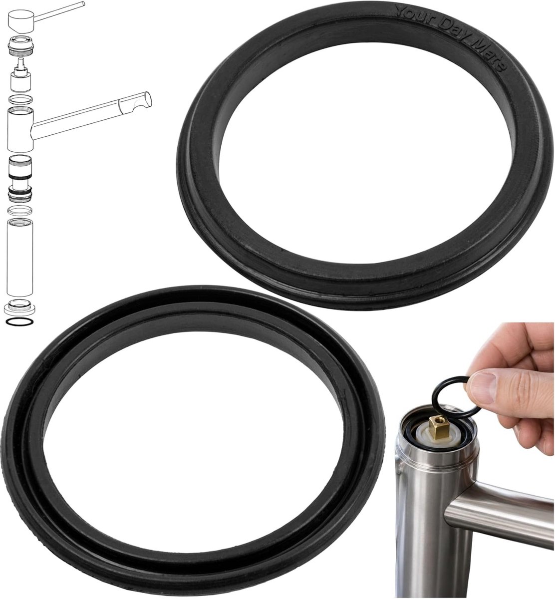 Keerringen set van 2 - vervangingsset voor keukenkraan - geschikt voor Blanco ALTA, ALTA COMPACT, LINEE - ShopVlot