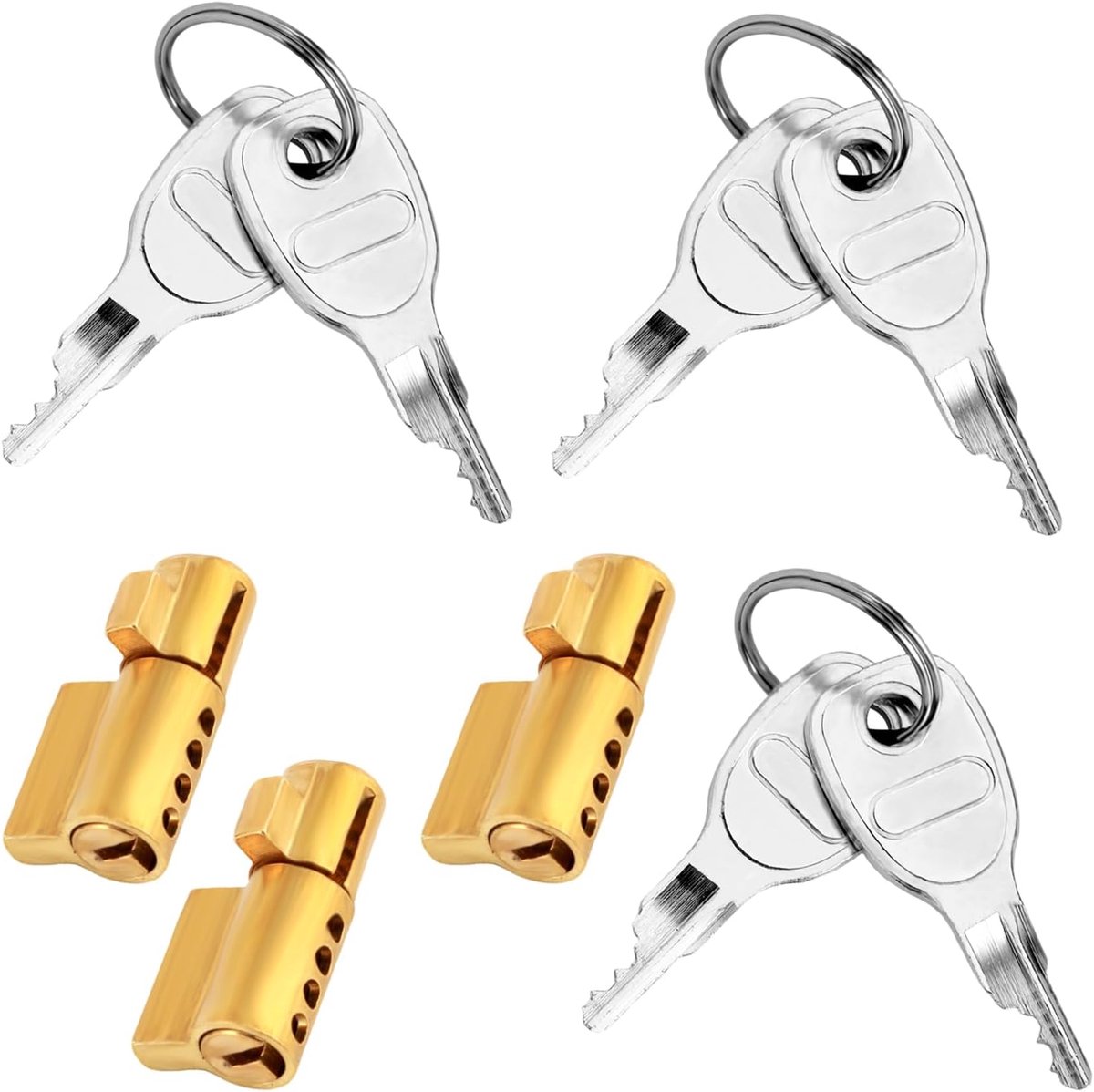 Hangsloten 3 stuks - Roestvrij staal - Veilig en duurzaam - Ideaal voor lockers - ShopVlot