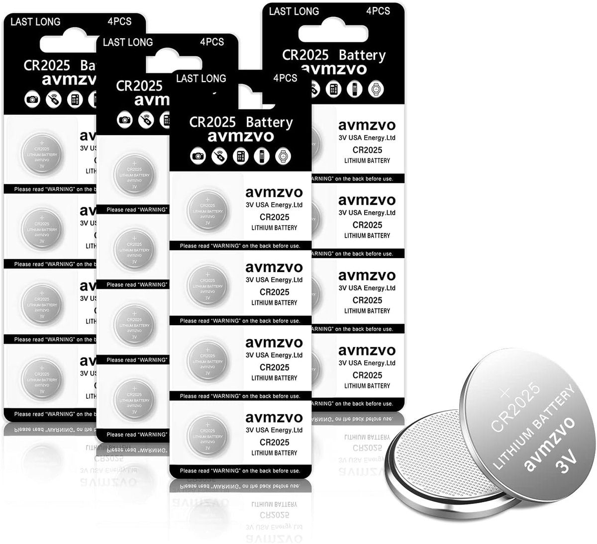 CR2025 button cell 3 V lithium button cells CR 2025 batteries 16 pieces (2025-16p) - ShopVlot