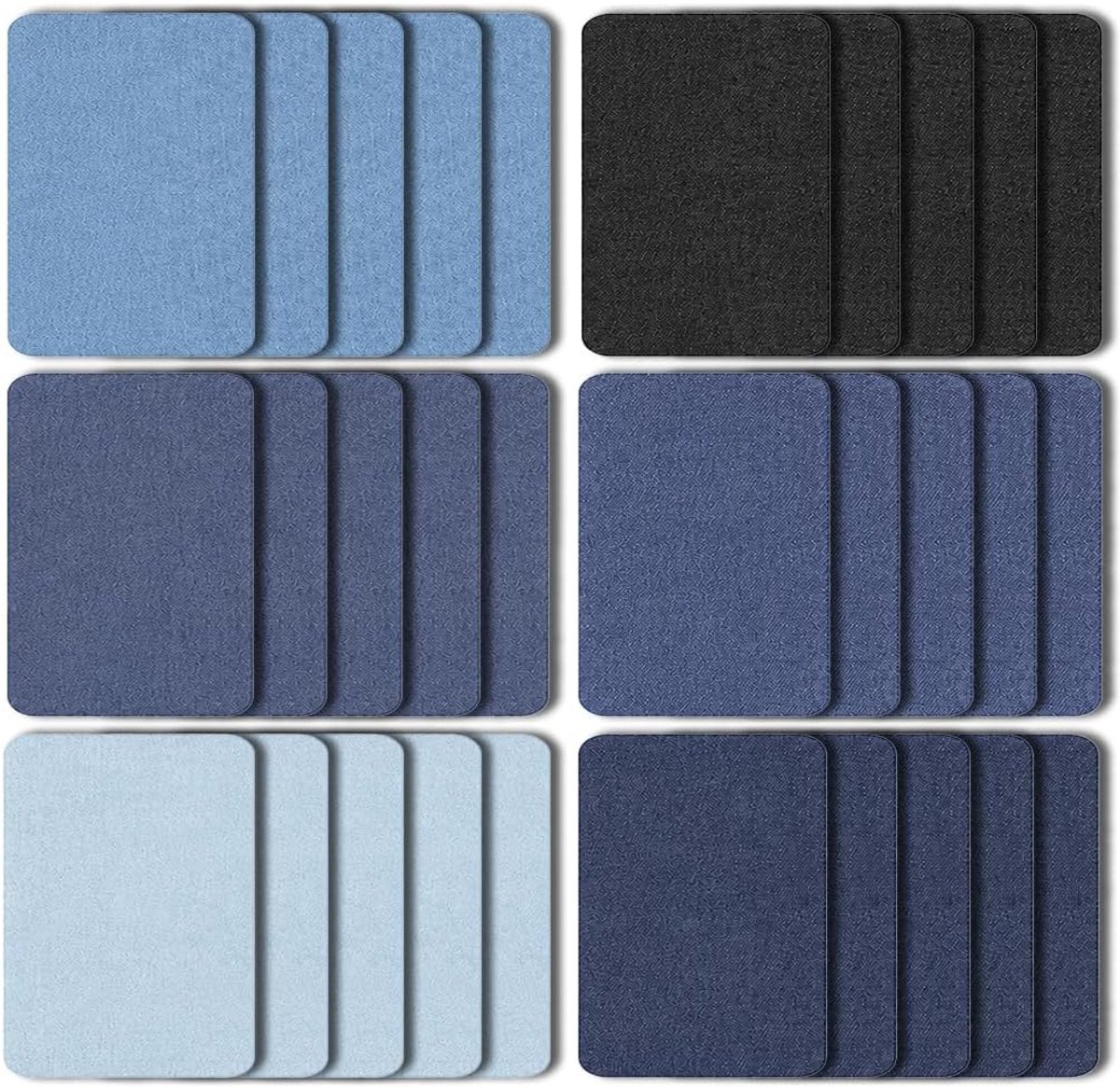 30 stuks wasverwarmende jeansvlekken, 9,5 * 12,5 cm, jeansvlekken voor het wassen en opdrijven, binnen- en - ShopVlot