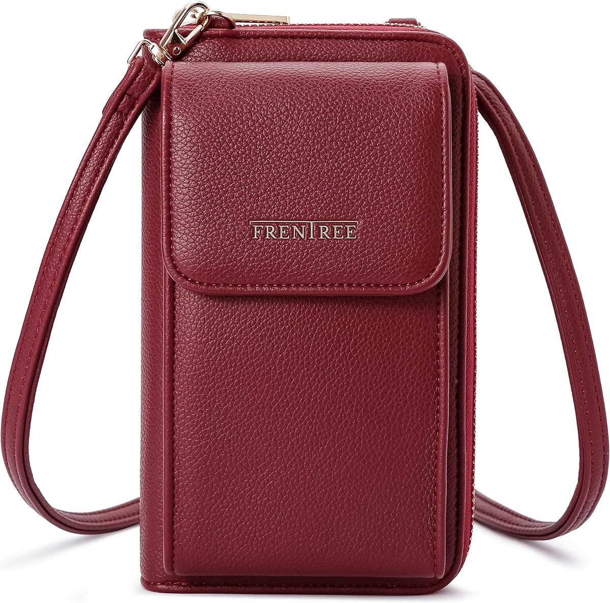 Women's Small Shoulder Bag Crossbody Handbag with Many Compartments, All-Around Zip Purse Mobile Phone Bag - ShopVlot