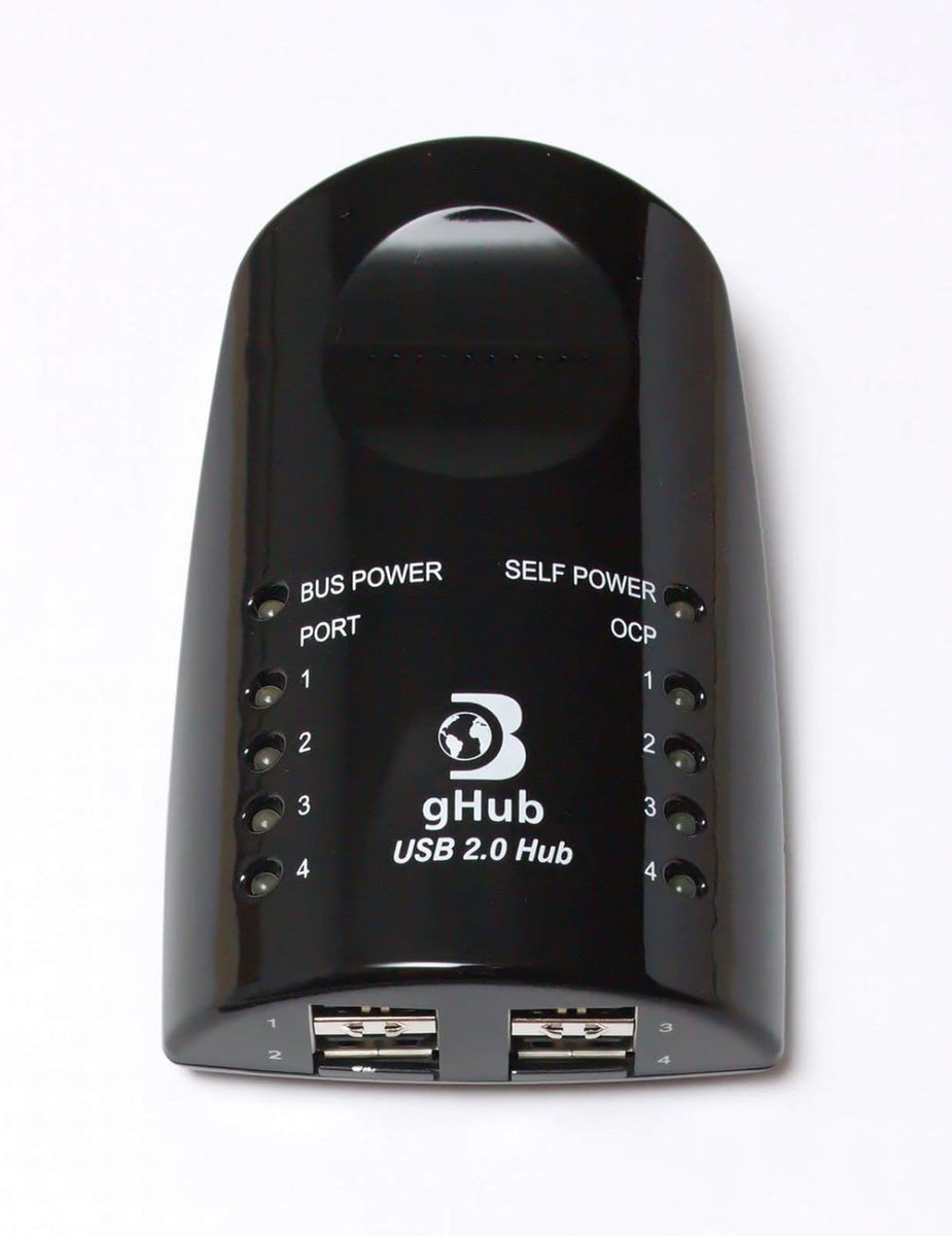 gHub USB 2.0 4-Port Hub black - ShopVlot