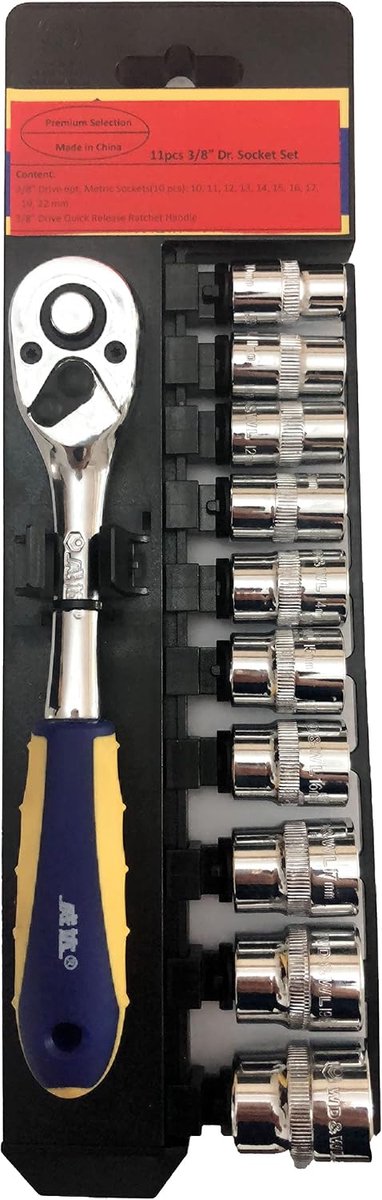 Socket Wrench Sets/Socket Wrench Set, 3/8", 11-Piece - ShopVlot