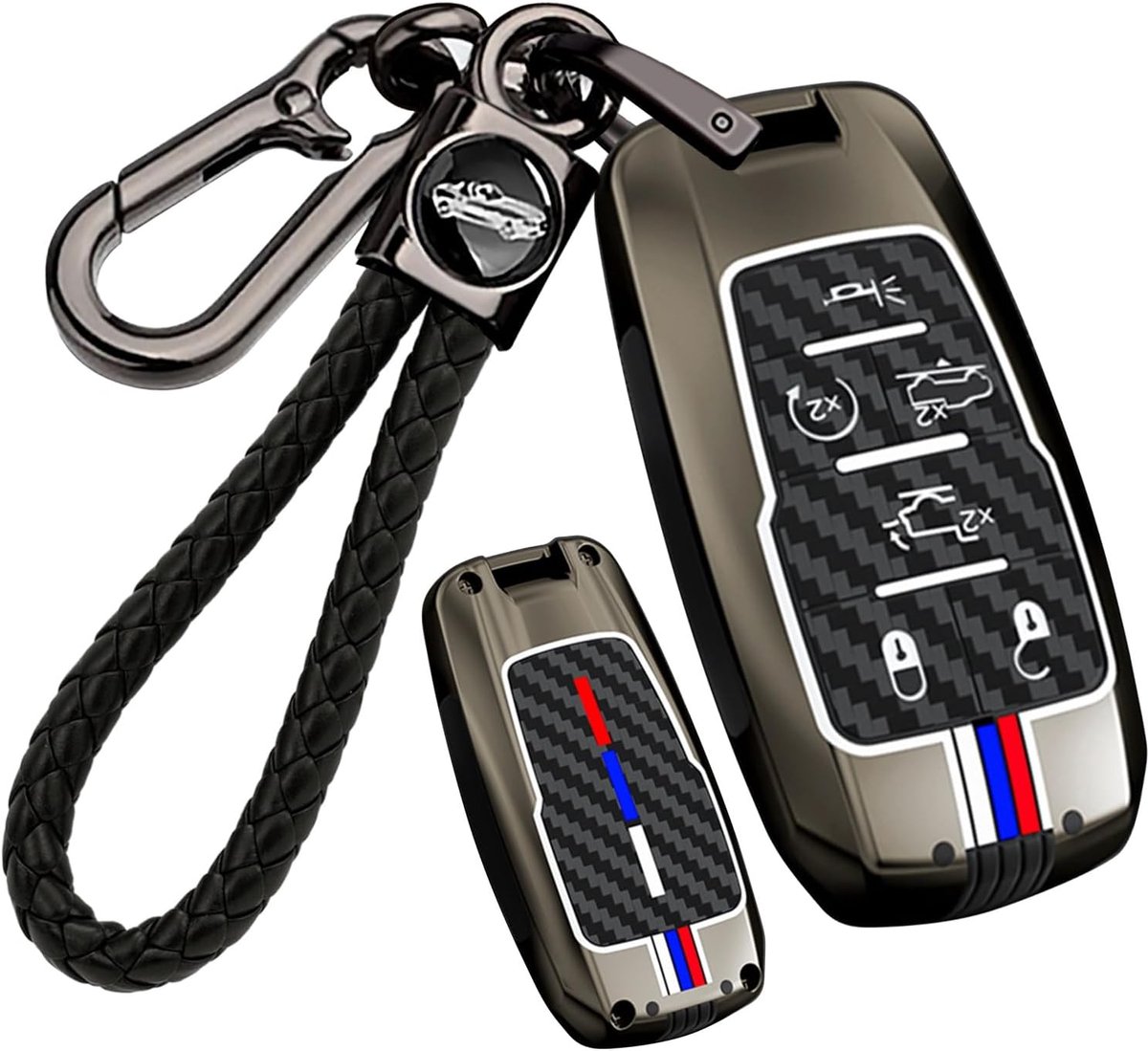 ontto Suitable for Jeep Key Case, Car Key Protective Case for Dodge RAM 1500 2500 3500 4500 5500 TRX Pickup 2019 2020 - ShopVlot