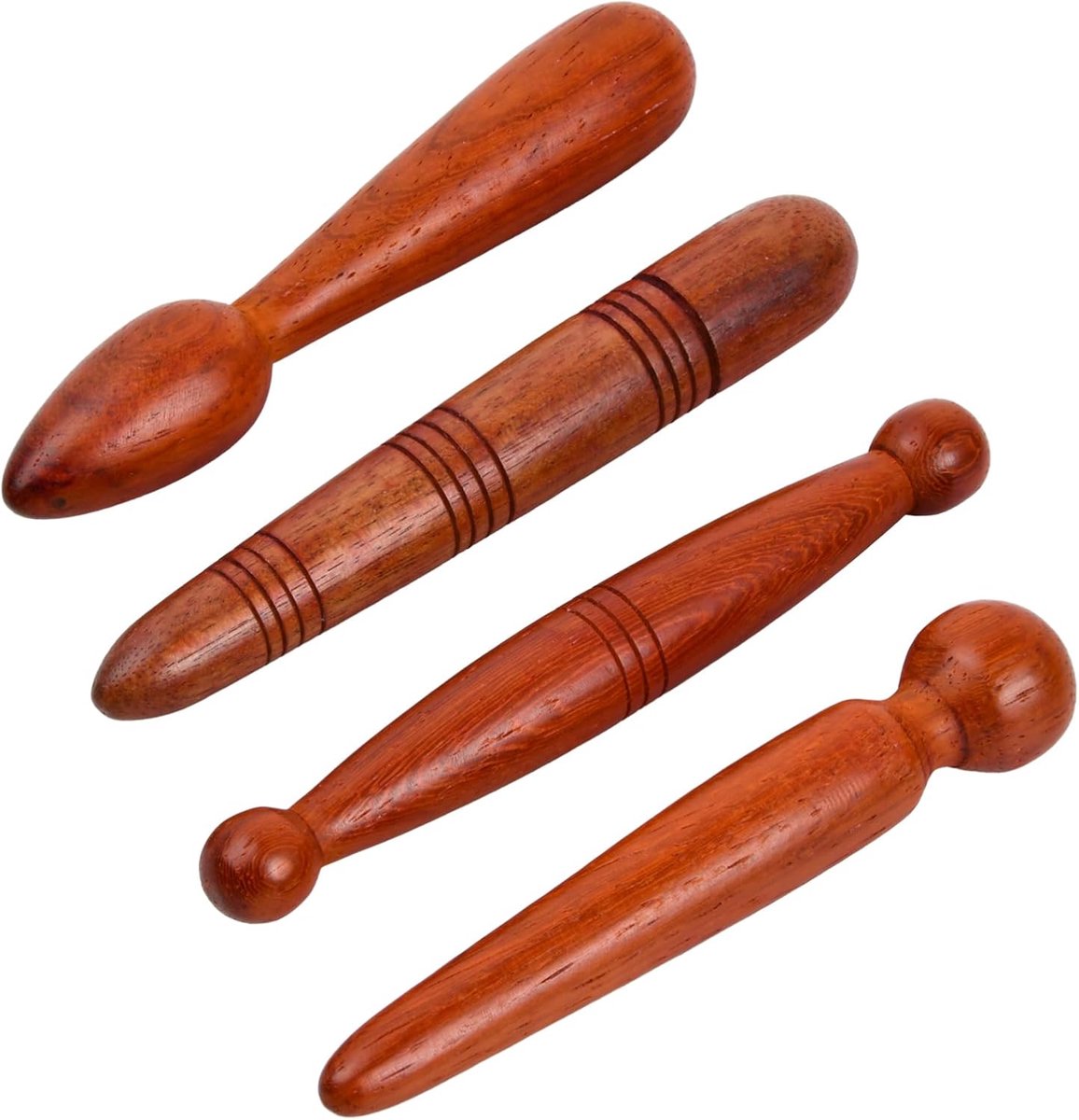 4 Pcs Wooden Massage Sticks, Trigger Wood Massage Tools, Massage Wooden Trigger Point Pressure Set, Massage Wood - ShopVlot