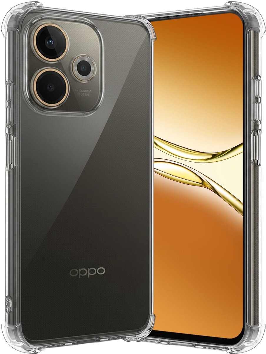 Hoes - Geschikt voor OPPO A5 Pro - Sterk & Shockproof - Siliconen Case - Back Cover - Telefoon Hoesje Shock Proof - Transparant