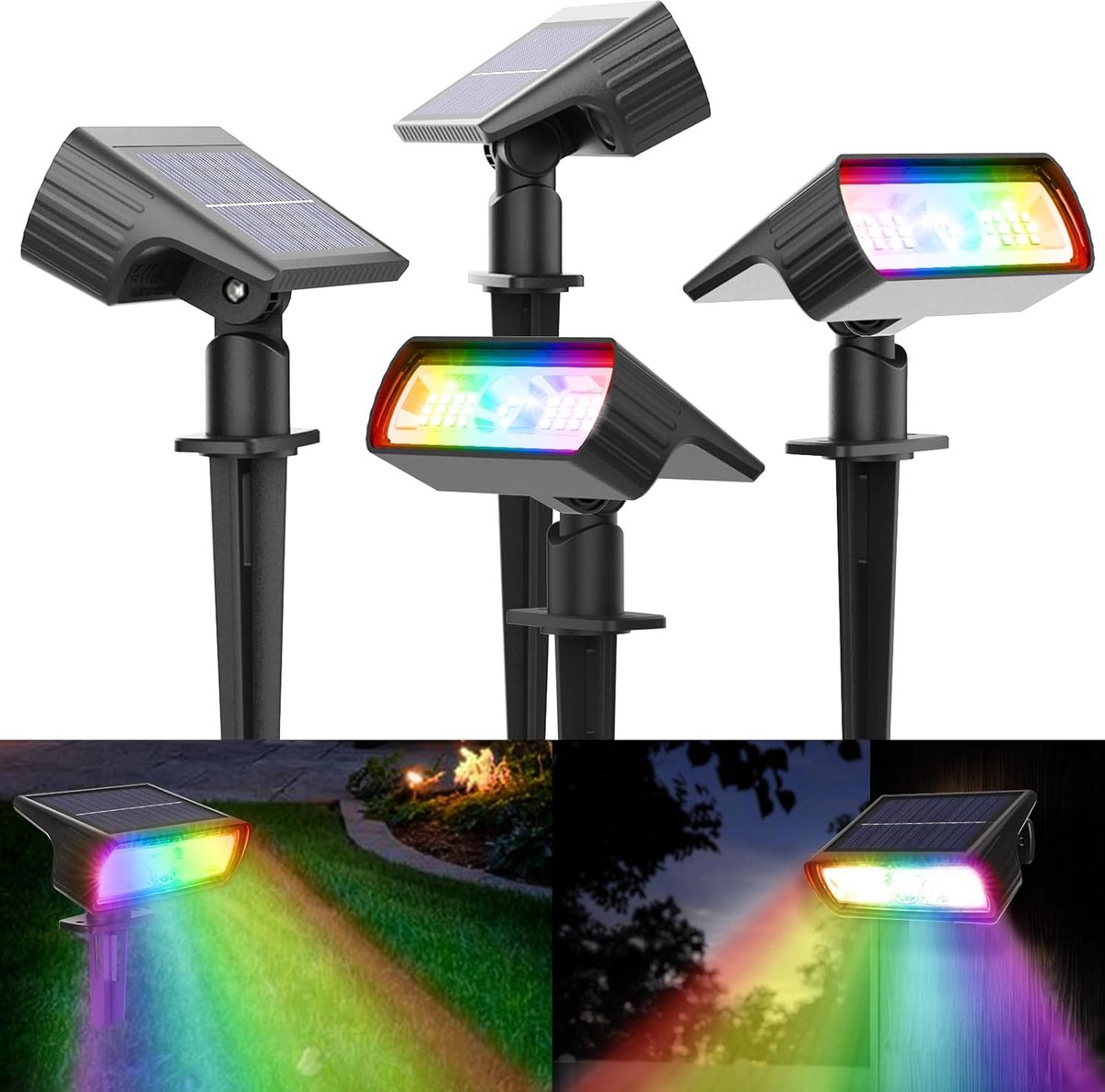 Moxled Zonneverlichting Outdoor Tuin Spot RGB - ShopVlot