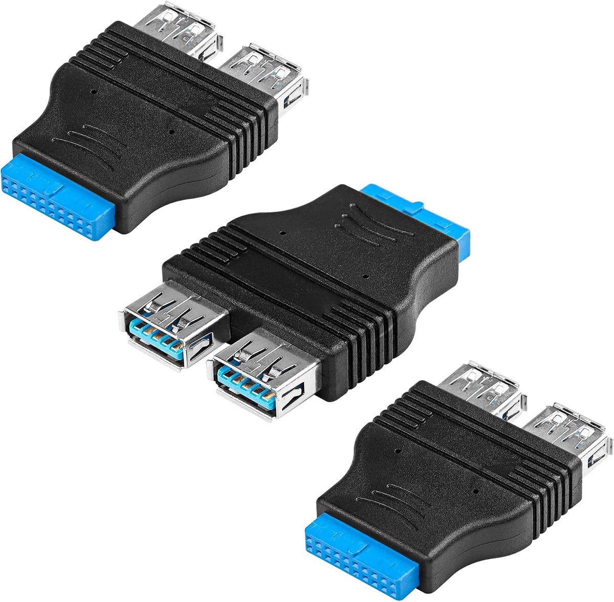 CERRXIAN 3 x USB 3.0 to motherboard 20-pin USB 3.0 20 pin to dual USB 3.0 internal splitter adapter for Windows - ShopVlot
