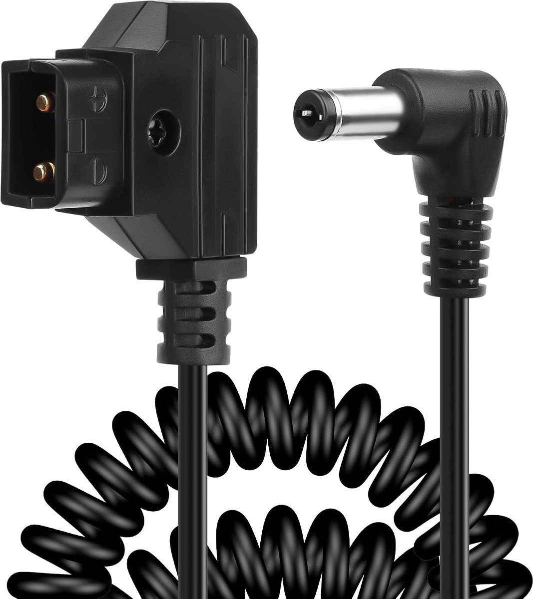 CERRXIAN 4.2 Feet D-Tap to Right Angle DC 12V Coil Cable, Replacement D-Tap to 12V DC5525 Jack Cable for Anton Bauer - ShopVlot