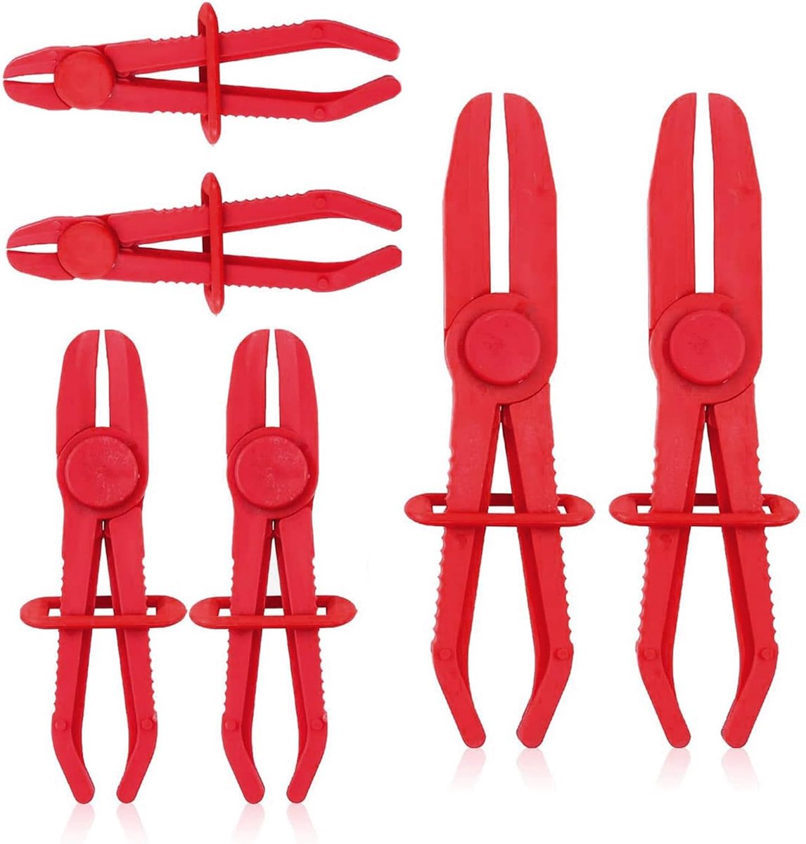 Hose Clamp Pliers, 6-Piece Hose Clamps, Pliers Set, 3 Sizes Hose Clamps, Clamping Pliers with Retaining Ring, Partial - ShopVlot