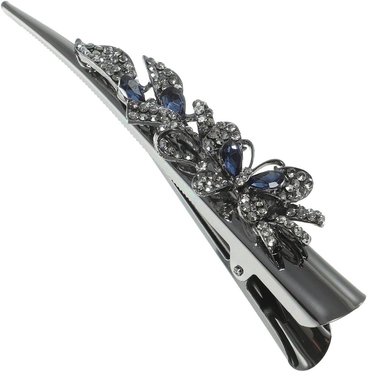 FRCOLOR Crocodile Clip with Rhinestone Decorative Hairpin for Women Elegant for Weddings and Parties Duck Bill Hair - ShopVlot
