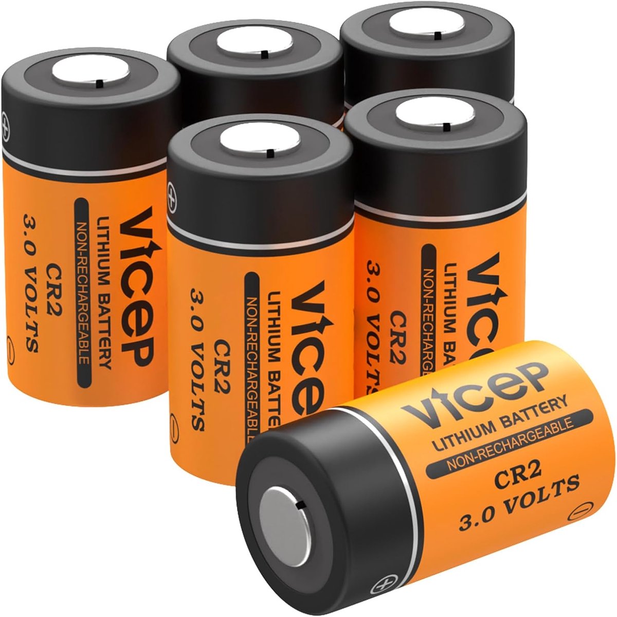 6-Pack CR2 3V Lithium Battery 850mAh CR15h270 CR 2 Battery for Rangefinder Flashlight Photo Cameras Alarm Systems - ShopVlot