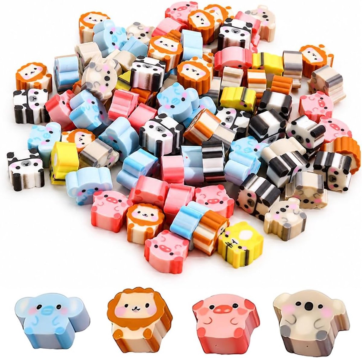 50 stuks gummen, puppygummen, cadeaus voor kinderen, adventskalender, verjaardag, meerkleurig, standaard - ShopVlot