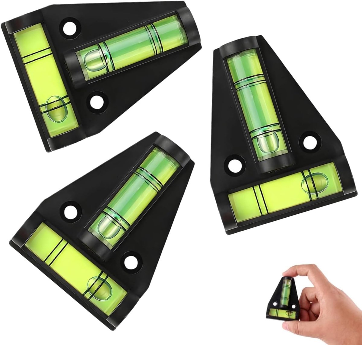 Waterpas T-Spirit Level 3 Stuks - Mini Cross Level - Precisie en Compact - Ideaal voor Camping en Caravan - ShopVlot