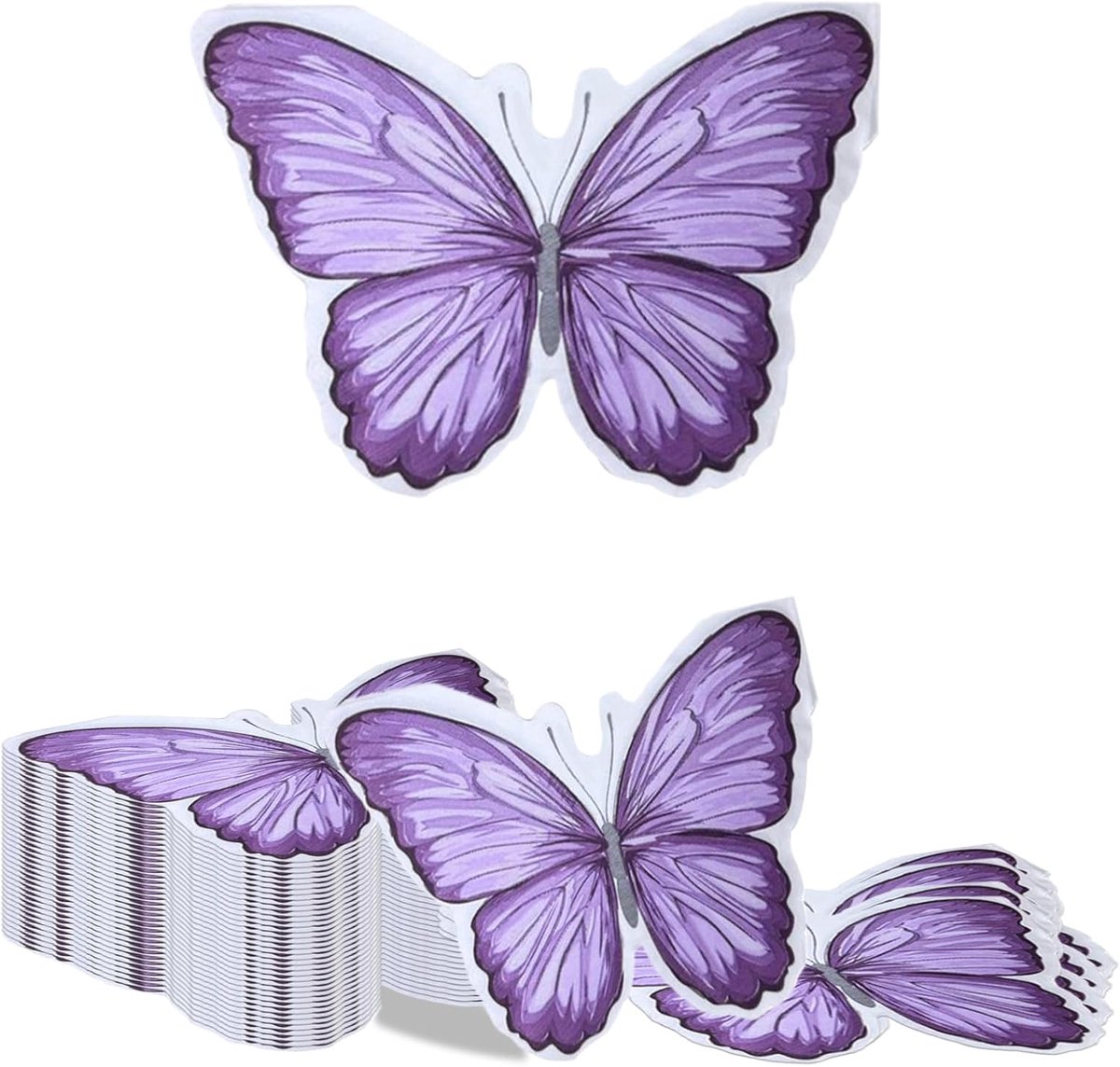 Papieren servetten 40 stuks - 2-laags - Vlinder design - Perfect voor verjaardagsfeesten - ShopVlot