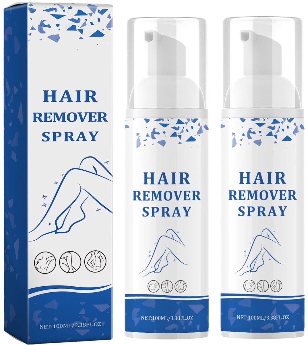 Solidchoice - Pijnloze Haartverwijderingsspray voor Lichaam en Gezicht