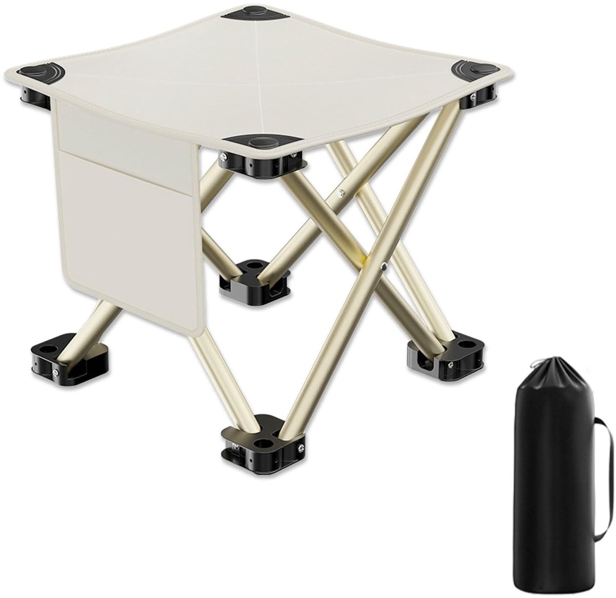 Solidchoice - Draagbare Opvouwbare Campingstoel met Opbergtas