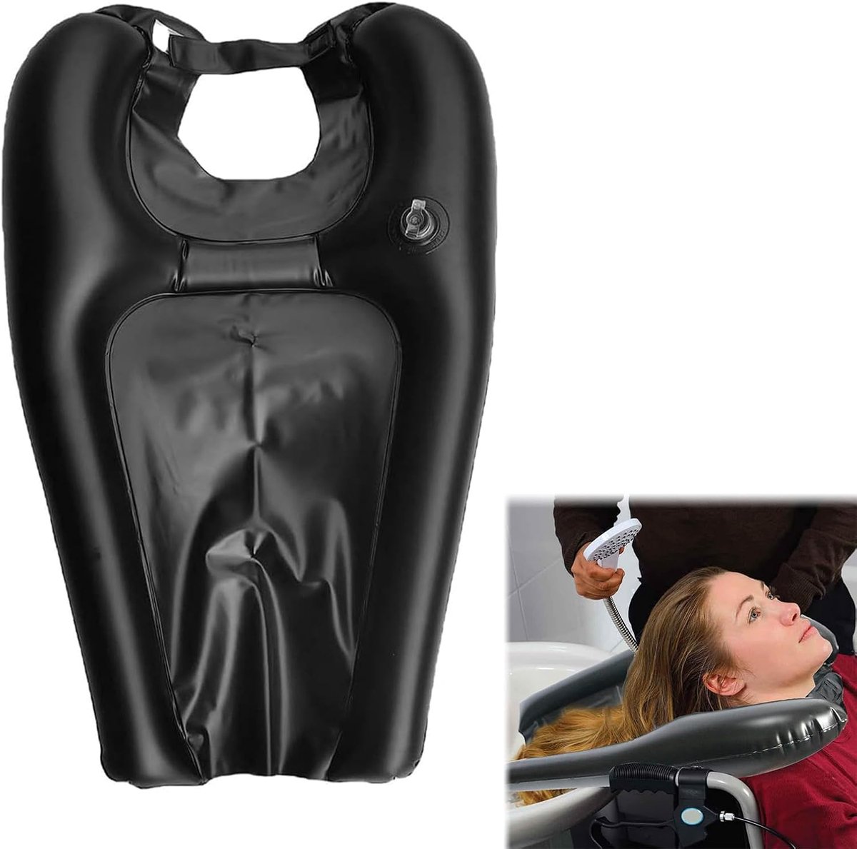 Mobiele haarwasbak - Opblaasbaar - Comfortabel PVC - Ideaal voor kinderen en ouderen - ShopVlot