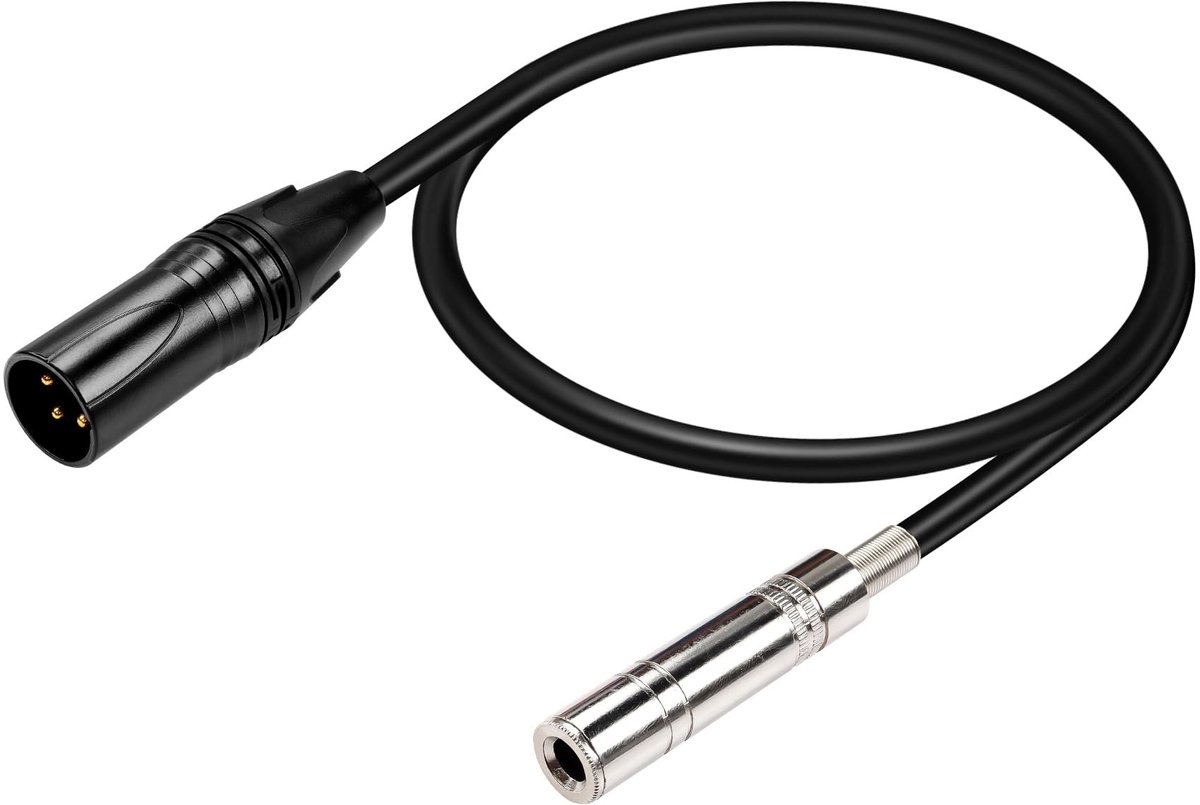Solidchoice - XLR naar 1/4 Inch TS Ongebalanceerde Microfoonkabel (0.5m)
