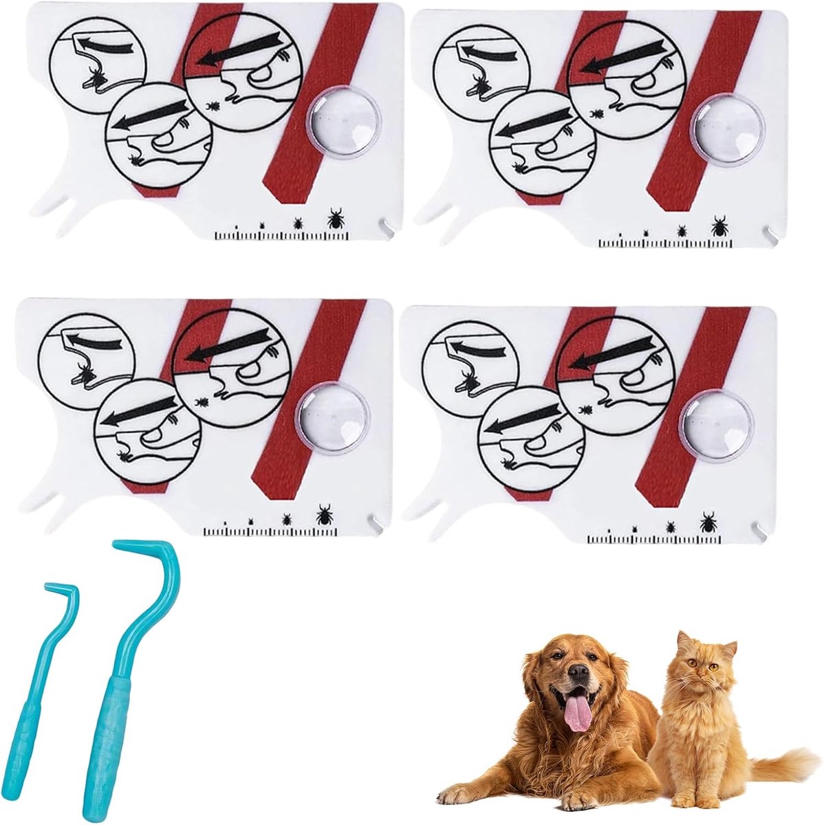 Tekenkaart met vergrootglas - Compact ontwerp - Snelle reiniging - Geschikt voor mensen, honden en katten - ShopVlot