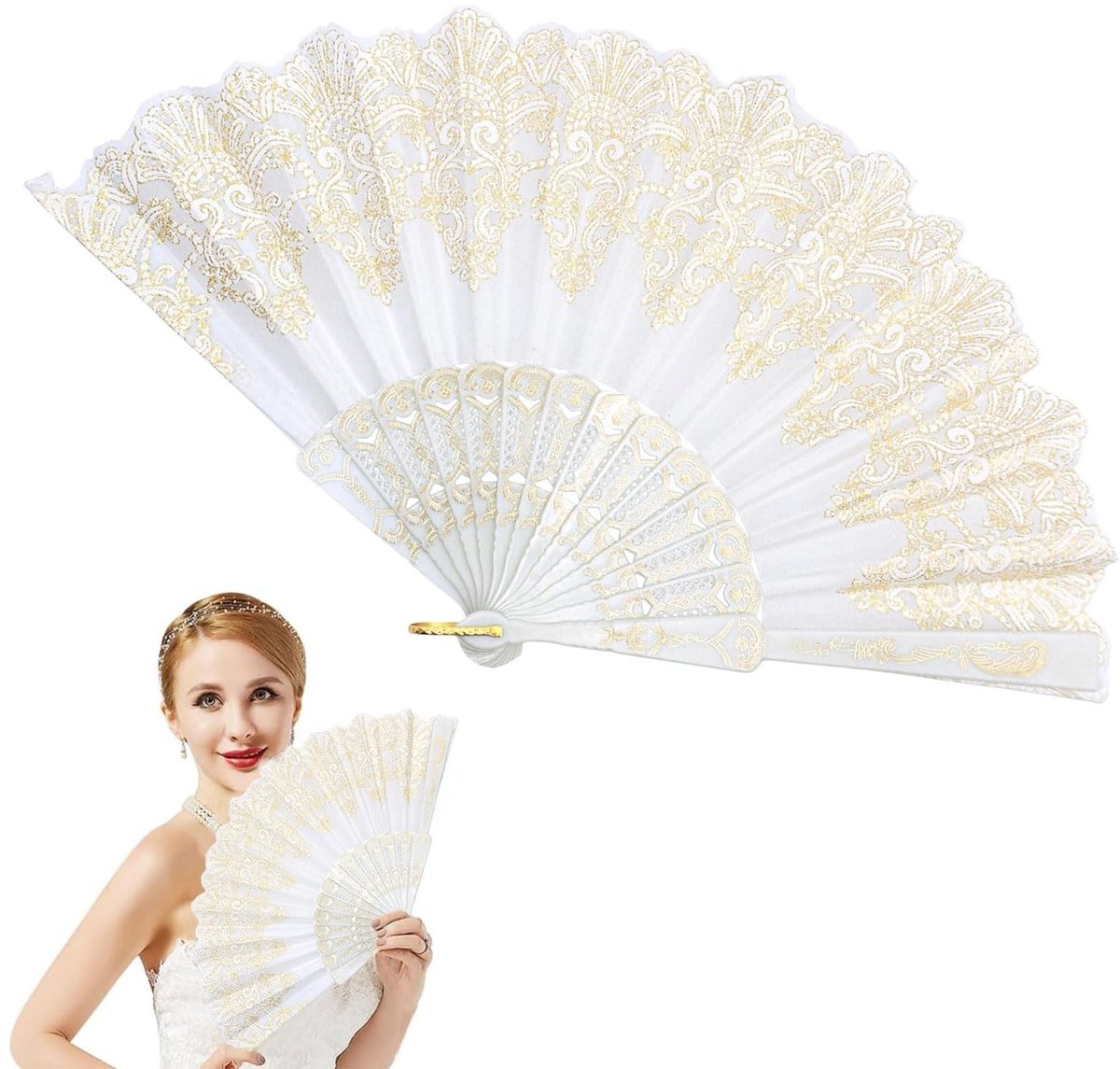 Solidchoice - Vouwbare Handfan voor Vrouwen, Elegante en Draagbare Zomeraccessoire