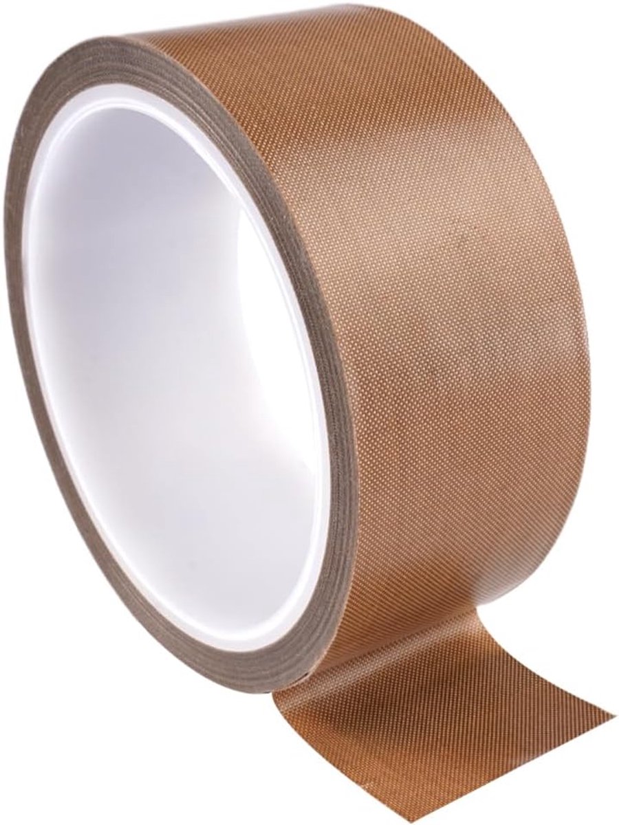 Teflon-plakband 40 mm X 10 m - Zelfklevend - Hittebestendig tot 300 °C - Ideaal voor vacuümverpakkingsmachines - ShopVlot