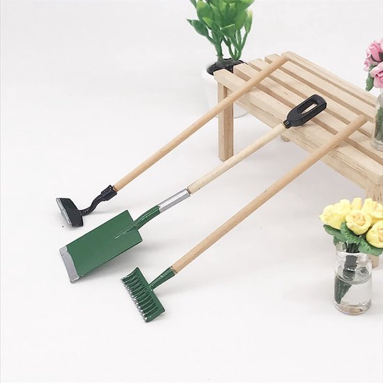 Miniatuur Tuinset met Tuingereedschap, Parkverlichting en Mini Regenlaarzen voor Minituin Decoratie — afbeelding 2