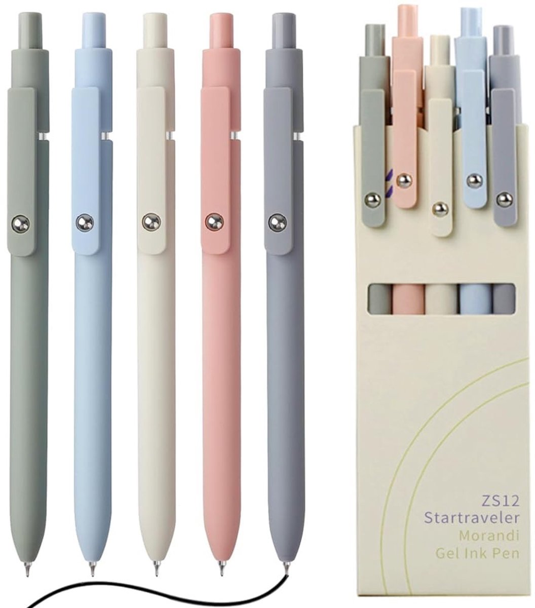 Solidchoice - Set van 5 Sneldrogende Gelpennen voor School en Kantoor