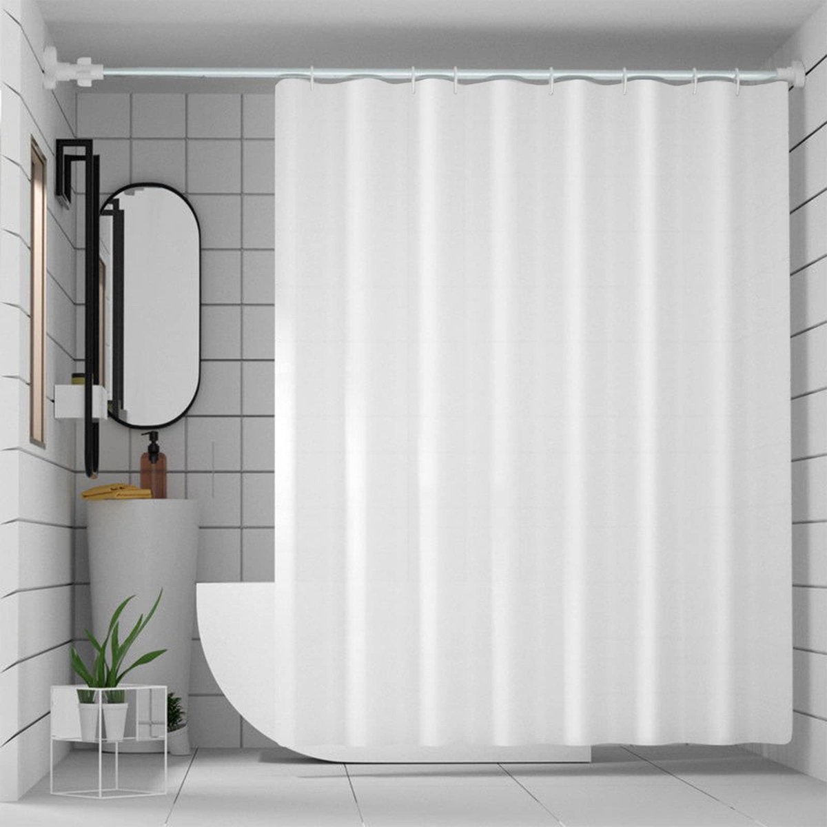 Solidchoice - Waterdichte Douchegordijn 180x180cm