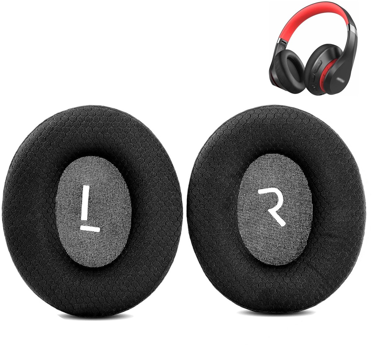 Solidchoice - Ademend en Duurzaam Vervangende Oorkussens voor Bluetooth Hoofdtelefoon