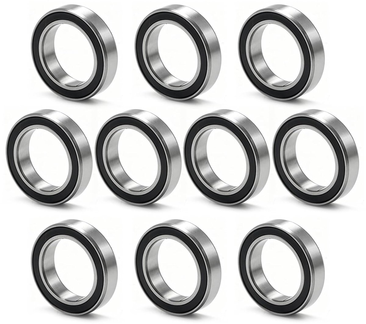 Kogellagers 6702-2RS - 12 x 18 x 4 mm - dubbele lipafdichting - perfect voor motoren - ShopVlot